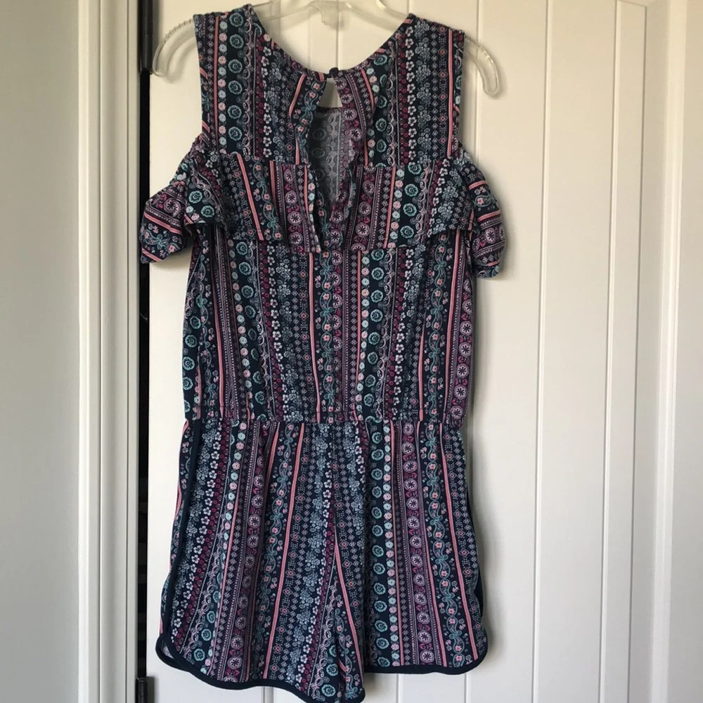 Joey B Romper Girls Size‎ XL Multicolored Cold Shoulder
